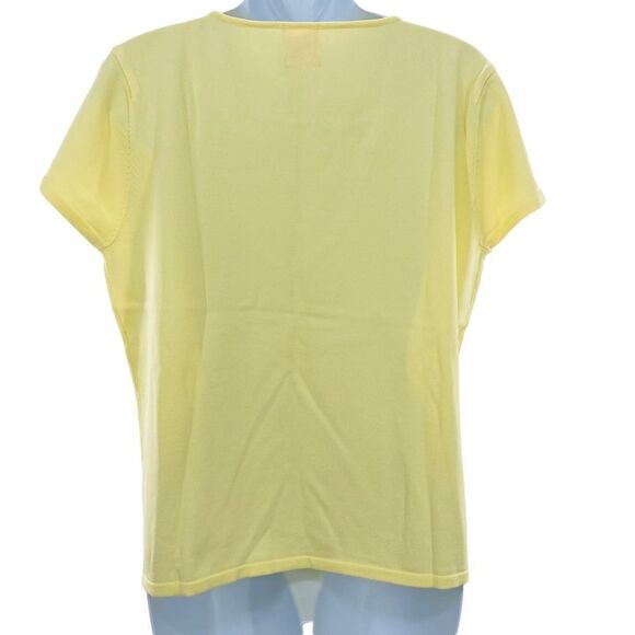 PINK POODLE Yellow Top with Flower Decals - Picture 2 of 7